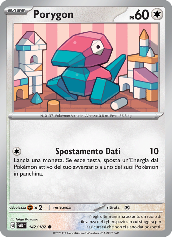 Porygon 142/266 — Paradosso Temporale (Italian Pokémon TCG card)