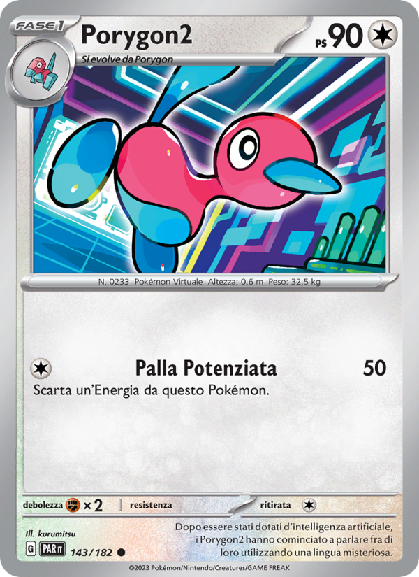 Porygon2 143/266 — Paradosso Temporale (Italian Pokémon TCG card)