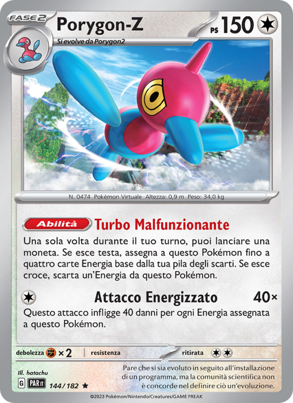 Porygon-Z 144/266 — Paradosso Temporale (Italian Pokémon TCG card)