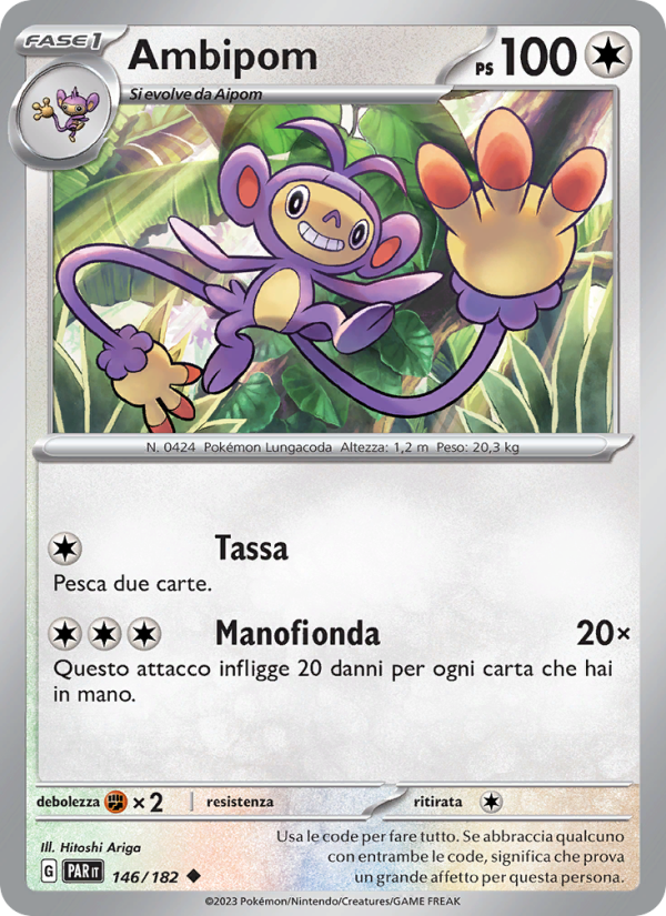 Ambipom 146/266 — Paradosso Temporale (Italian Pokémon TCG card)