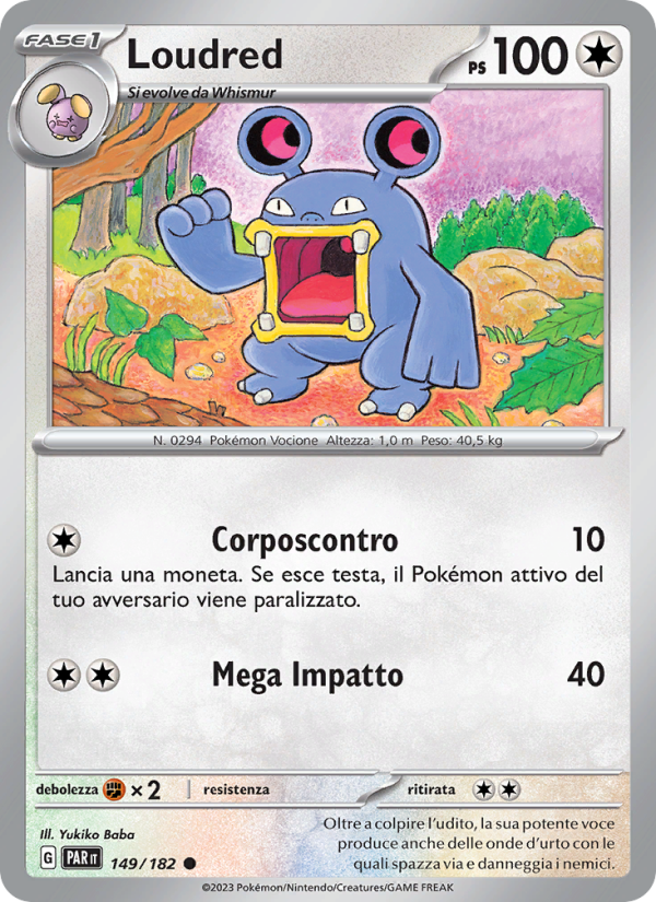 Loudred 149/266 — Paradosso Temporale (Italian Pokémon TCG card)