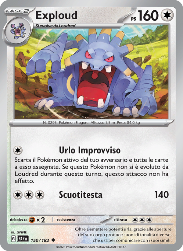 Exploud 150/266 — Paradosso Temporale (Italian Pokémon TCG card)