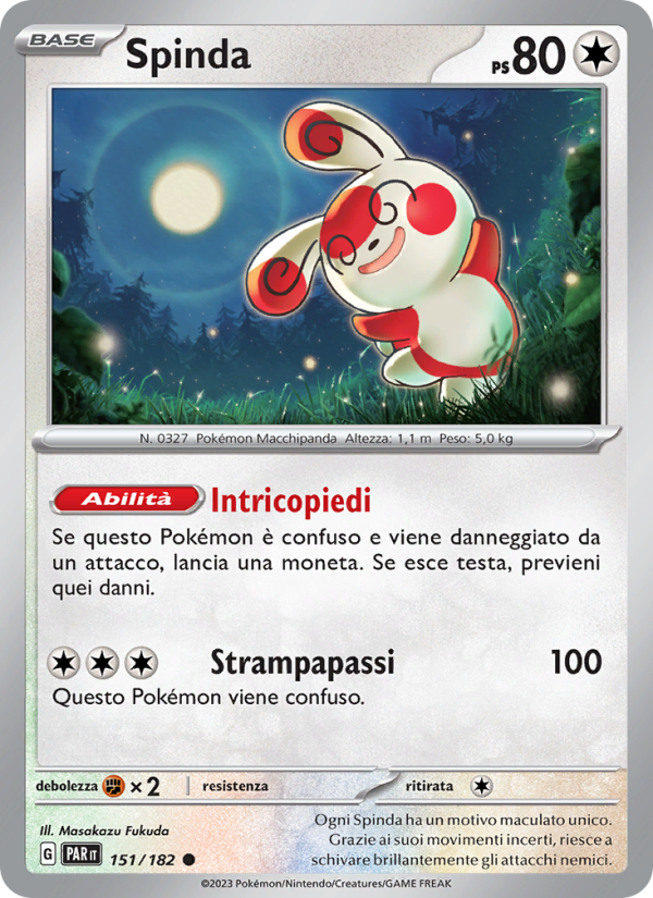 Spinda 151/266 — Paradosso Temporale (Italian Pokémon TCG card)