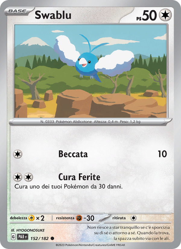 Swablu 152/266 — Paradosso Temporale (Italian Pokémon TCG card)