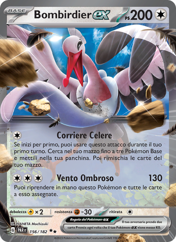 Bombirdier-ex 156/266 — Paradosso Temporale (Italian Pokémon TCG card)