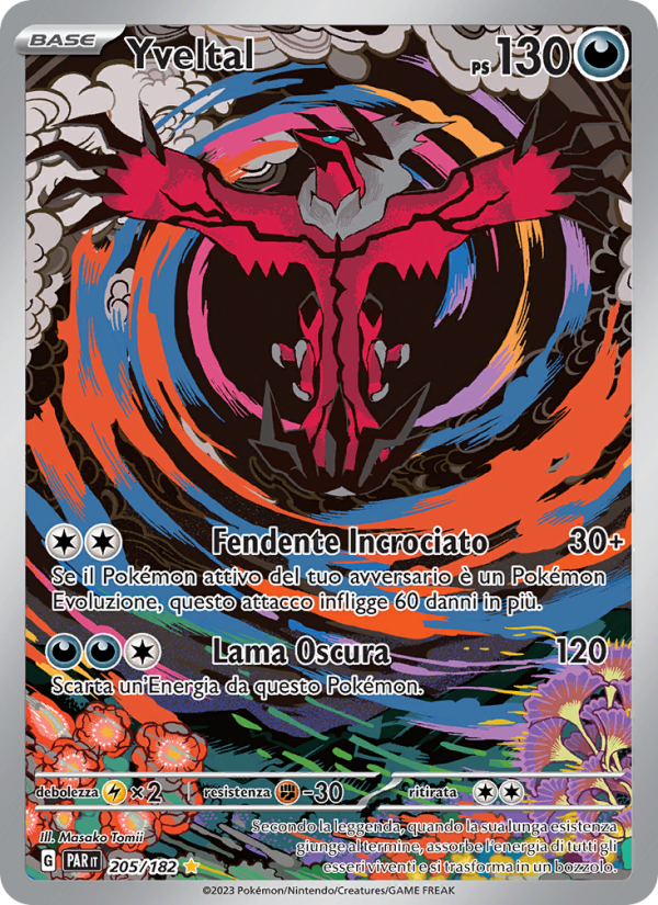 Yveltal 205/266 — Paradosso Temporale (Italian Pokémon TCG card)