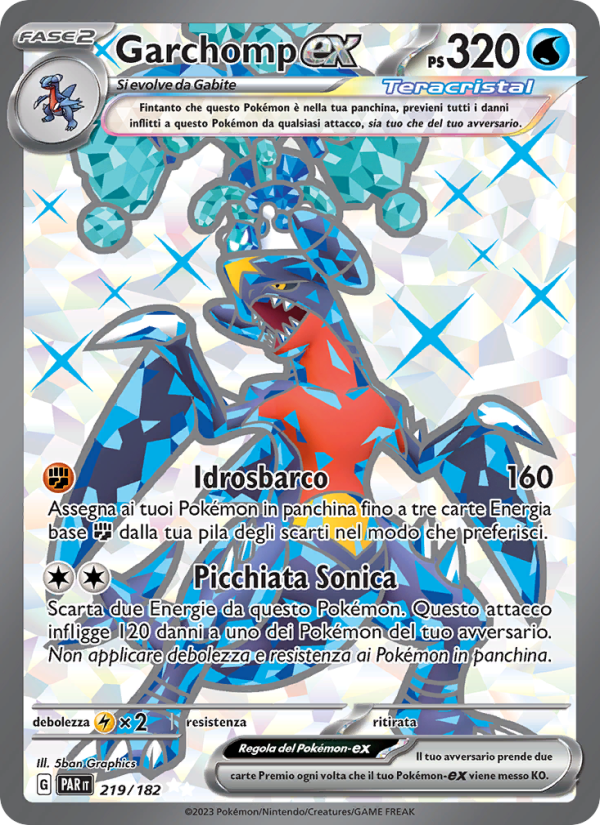 Garchomp-ex 219/266 — Paradox Rift (Italian Pokémon TCG card)