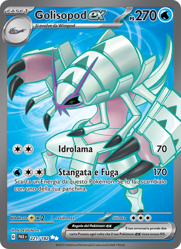 Golisopod-ex 221/266 — Paradosso Temporale (Italian Pokémon TCG card)