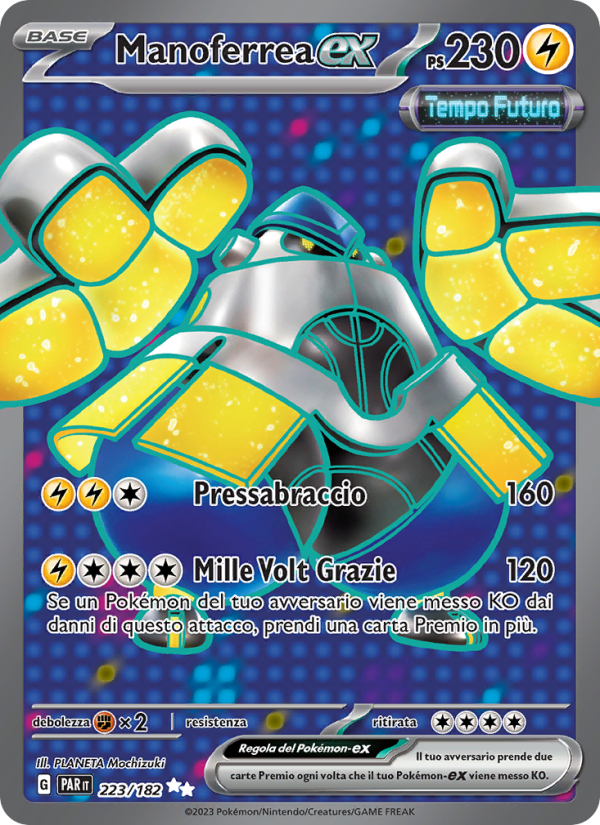 Manoferrea-ex 223/266 — Paradosso Temporale (Italian Pokémon TCG card)