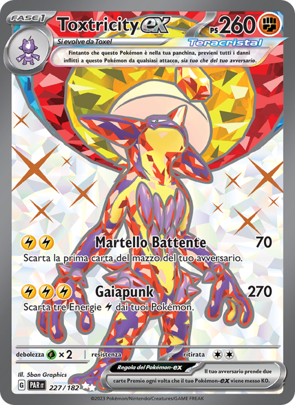 Toxtricity-ex 227/266 — Paradosso Temporale (Italian Pokémon TCG card)