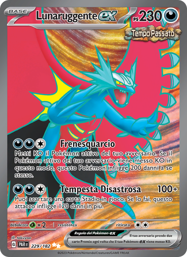 Lunaruggente-ex 229/266 — Paradosso Temporale (Italian Pokémon TCG card)