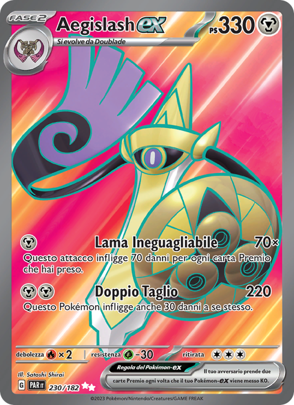 Aegislash-ex 230/266 — Paradosso Temporale (Italian Pokémon TCG card)