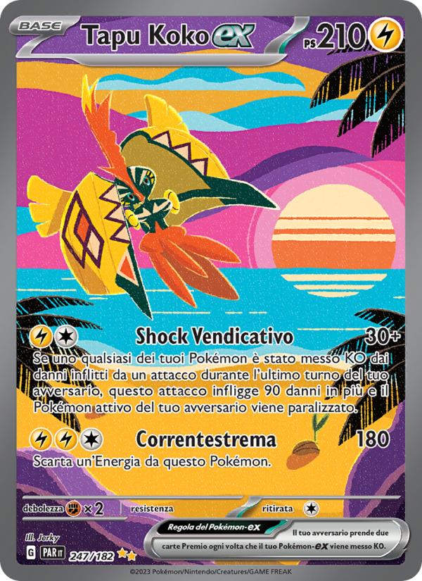 Tapu Koko-ex 247/266 — Paradosso Temporale (Italian Pokémon TCG card)