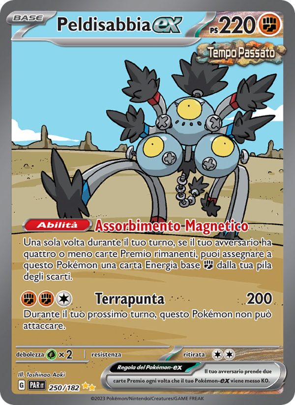 Peldisabbia-ex 250/266 — Paradosso Temporale (Italian Pokémon TCG card)