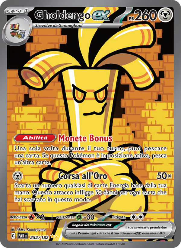 Gholdengo-ex 252/266 — Paradosso Temporale (Italian Pokémon TCG card)