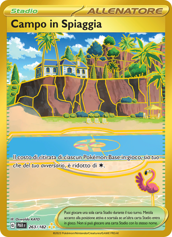 Campo in Spiaggia 263/266 — Paradosso Temporale (Italian Pokémon TCG card)