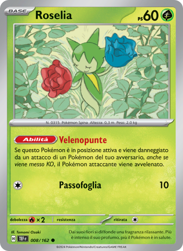 Roselia 008/218 — Cronoforze (Italian Pokémon TCG card)