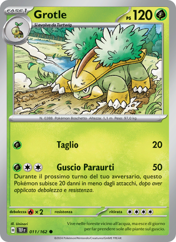 Grotle 011/218 — Cronoforze (Italian Pokémon TCG card)