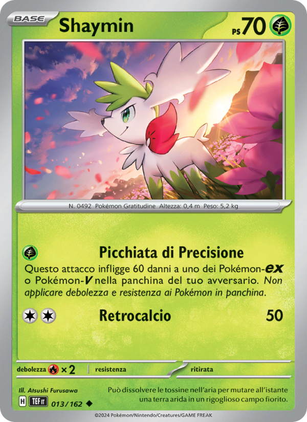Shaymin 013/218 — Cronoforze (Italian Pokémon TCG card)