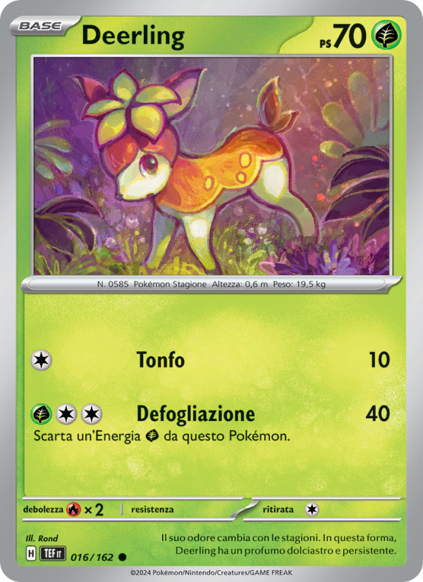 Deerling 016/218 — Cronoforze (Italian Pokémon TCG card)