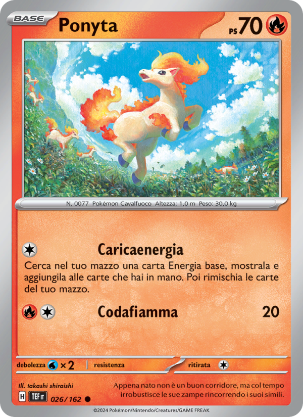Ponyta 026/218 — Cronoforze (Italian Pokémon TCG card)