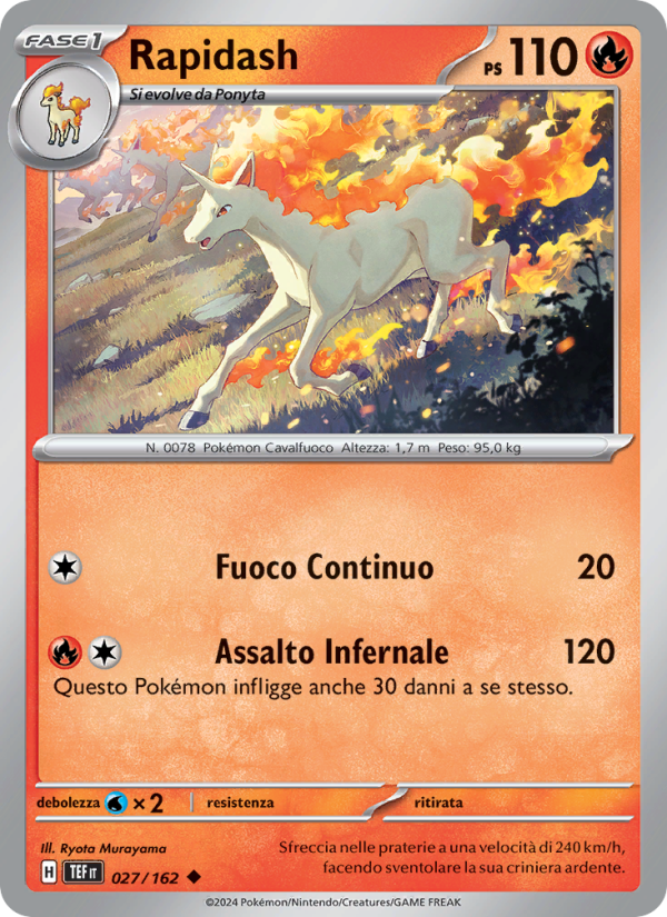 Rapidash 027/218 — Cronoforze (Italian Pokémon TCG card)