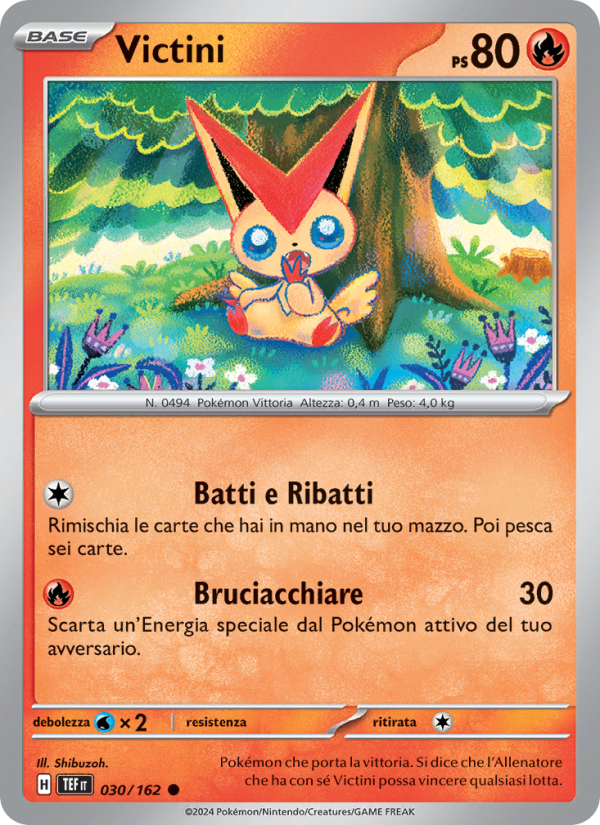 Victini 030/218 — Cronoforze (Italian Pokémon TCG card)