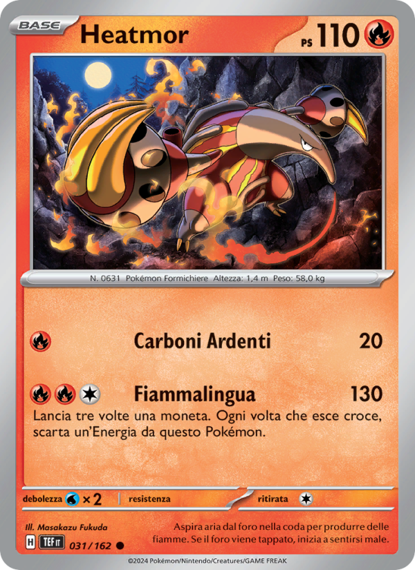 Heatmor 031/218 — Cronoforze (Italian Pokémon TCG card)