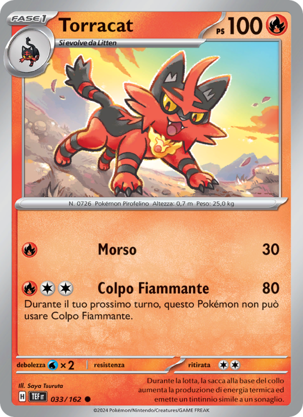 Torracat 033/218 — Cronoforze (Italian Pokémon TCG card)