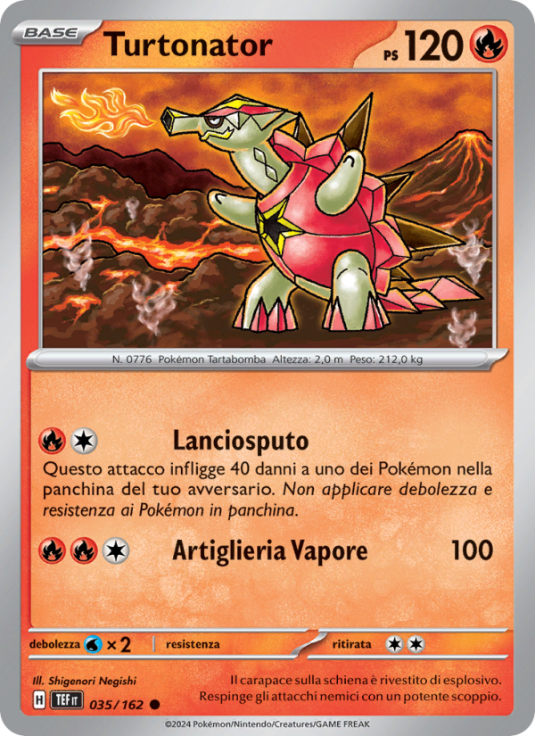 Turtonator 035/218 — Cronoforze (Italian Pokémon TCG card)