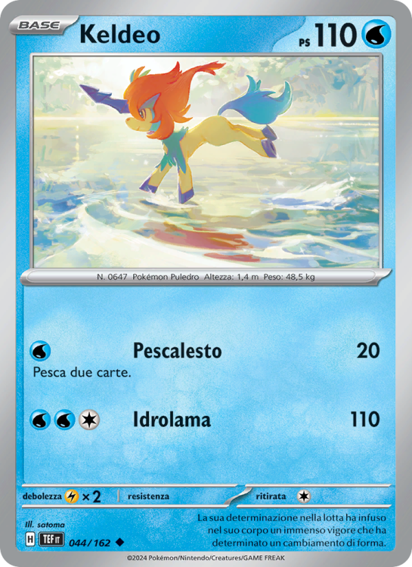 Keldeo 044/218 — Cronoforze (Italian Pokémon TCG card)