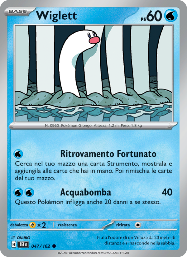 Wiglett 047/218 — Cronoforze (Italian Pokémon TCG card)