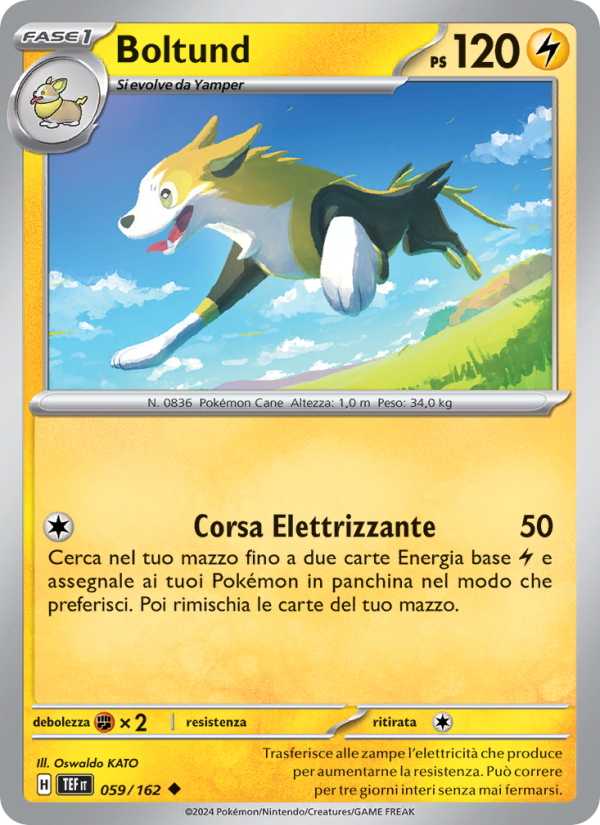 Boltund 059/218 — Cronoforze (Italian Pokémon TCG card)