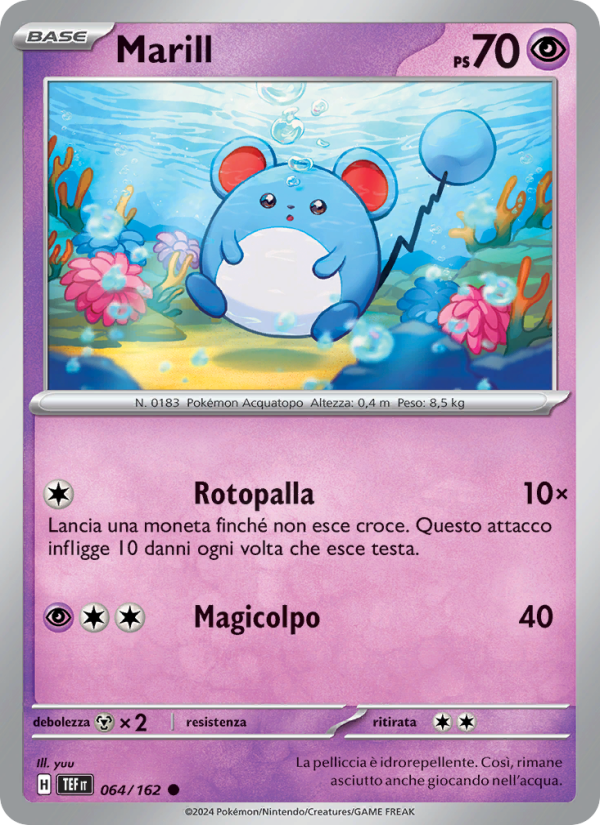 Marill 064/218 — Cronoforze (Italian Pokémon TCG card)