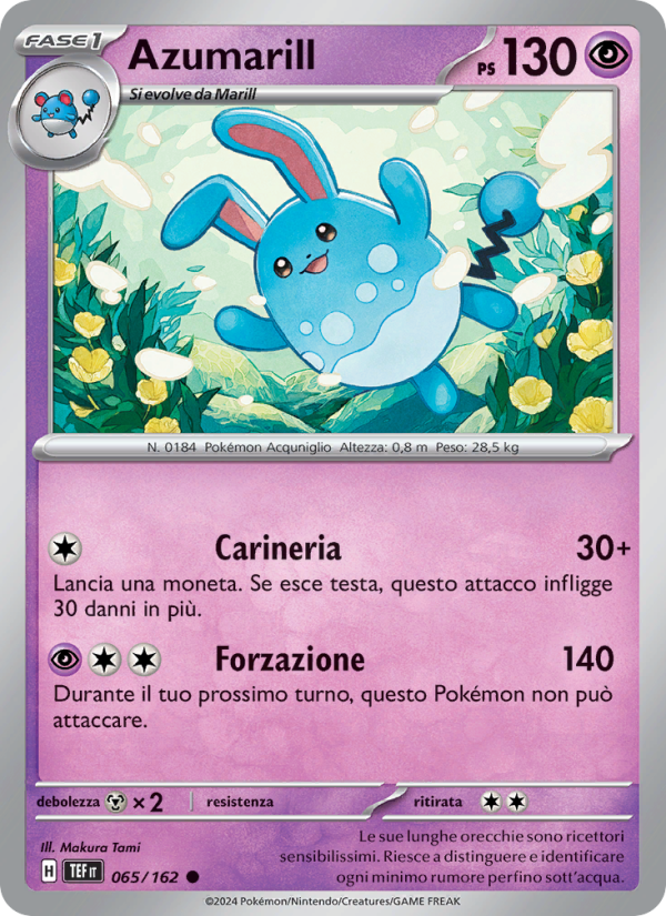 Azumarill 065/218 — Cronoforze (Italian Pokémon TCG card)