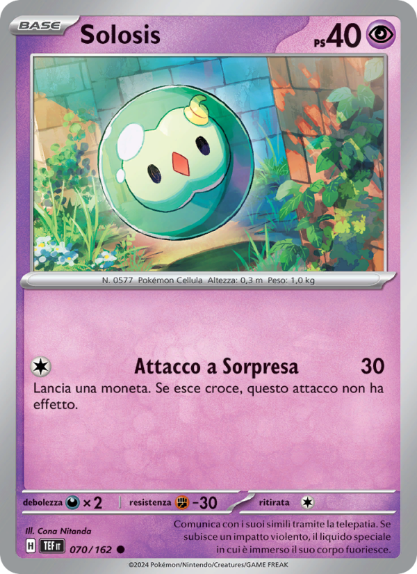 Solosis 070/218 — Cronoforze (Italian Pokémon TCG card)