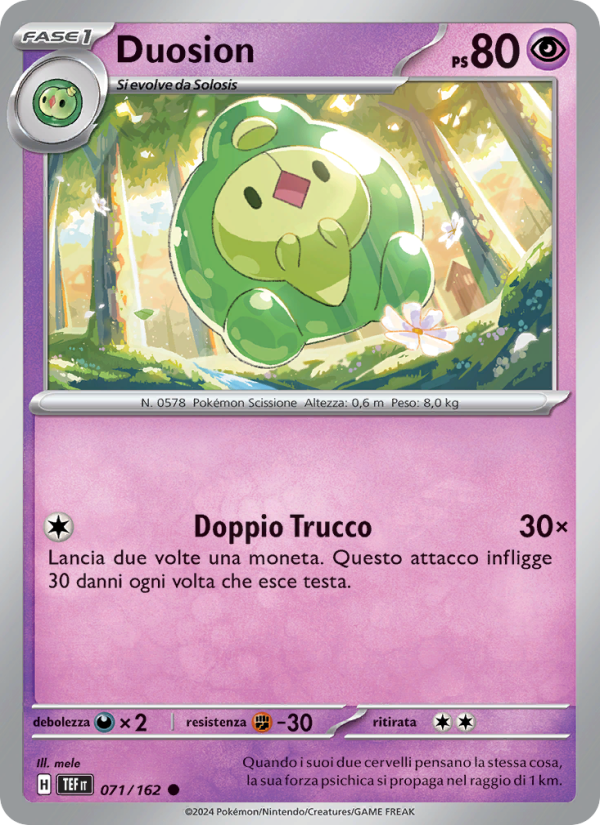 Duosion 071/218 — Cronoforze (Italian Pokémon TCG card)
