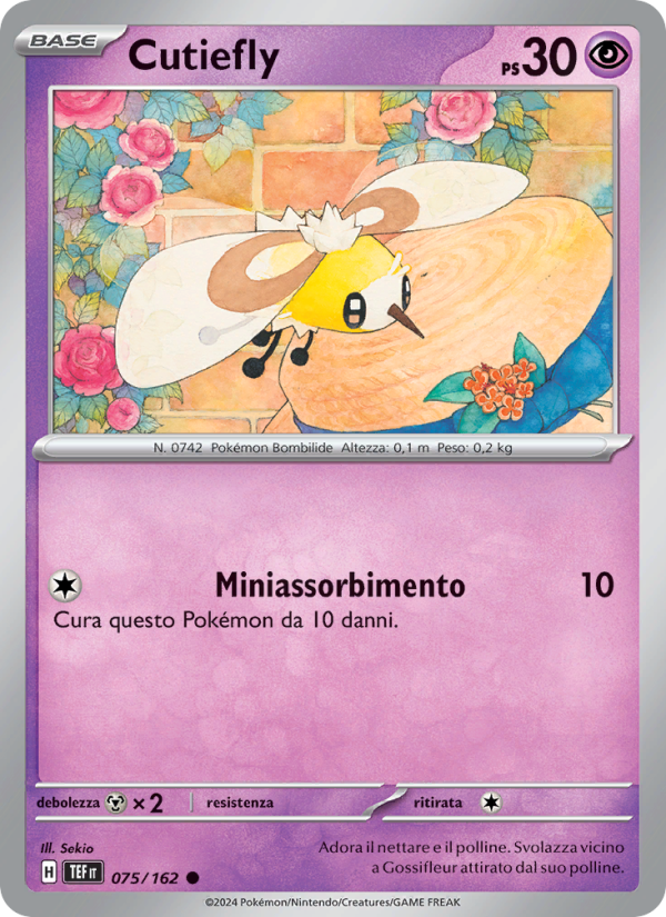 Cutiefly 075/218 — Cronoforze (Italian Pokémon TCG card)