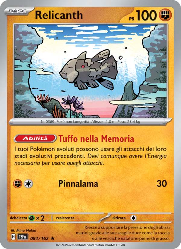 Relicanth 084/218 — Cronoforze (Italian Pokémon TCG card)