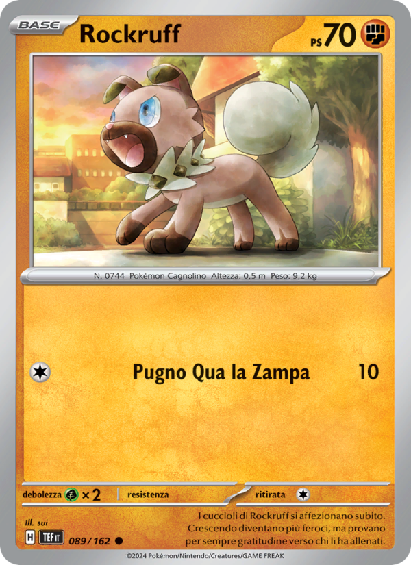 Rockruff 089/218 — Cronoforze (Italian Pokémon TCG card)