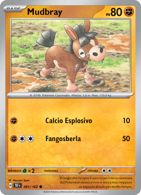 Mudbray 091/218 — Cronoforze (Italian Pokémon TCG card)