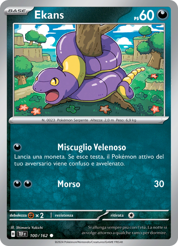 Ekans 100/218 — Cronoforze (Italian Pokémon TCG card)