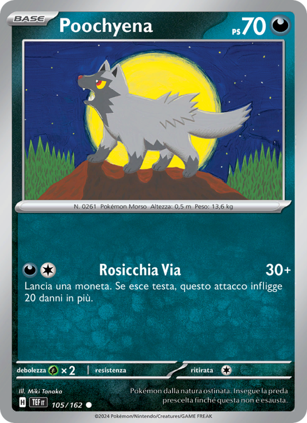 Poochyena 105/218 — Cronoforze (Italian Pokémon TCG card)
