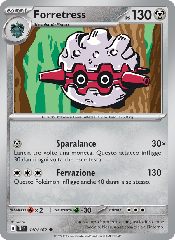 Forretress 110/218 — Cronoforze (Italian Pokémon TCG card)