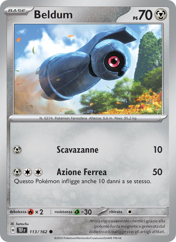 Beldum 113/218 — Cronoforze (Italian Pokémon TCG card)