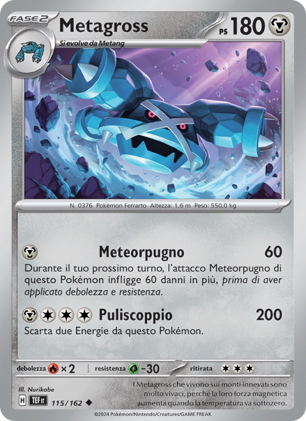 Metagross 115/218 — Cronoforze (Italian Pokémon TCG card)