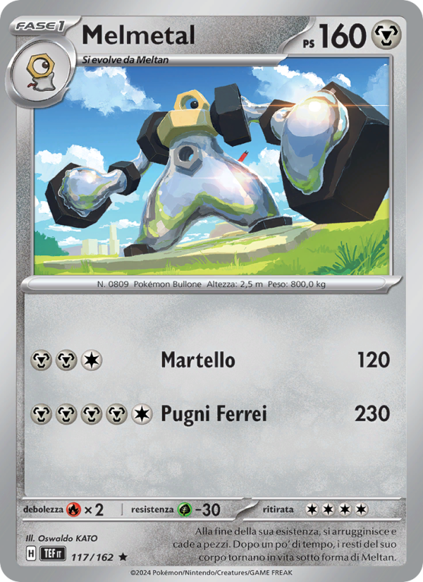 Melmetal 117/218 — Cronoforze (Italian Pokémon TCG card)