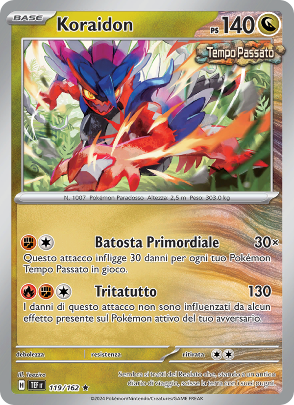 Koraidon 119/218 — Cronoforze (Italian Pokémon TCG card)