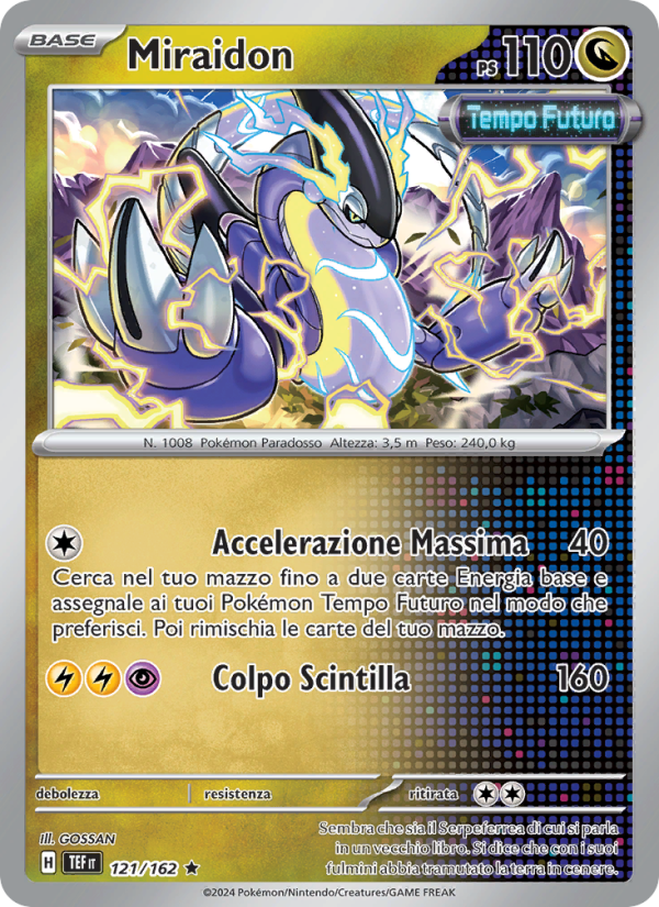 Miraidon 121/218 — Cronoforze (Italian Pokémon TCG card)