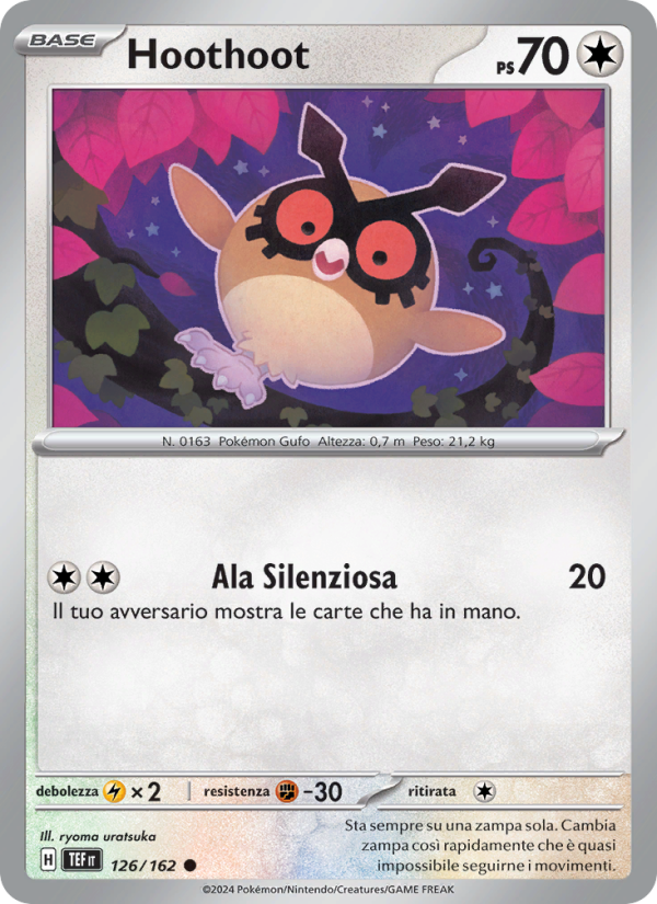 Hoothoot 126/218 — Cronoforze (Italian Pokémon TCG card)
